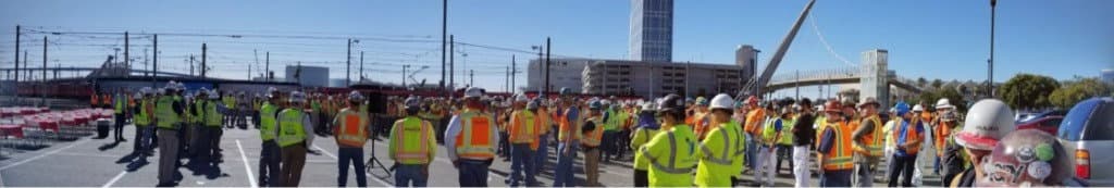 Large production crew